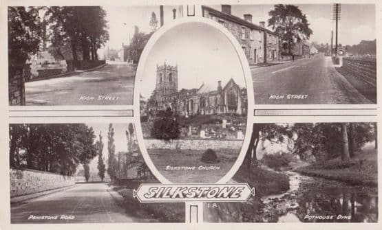 Silkstone Yorkshire Church High Street Pothouse Dyne Vintage Postcard