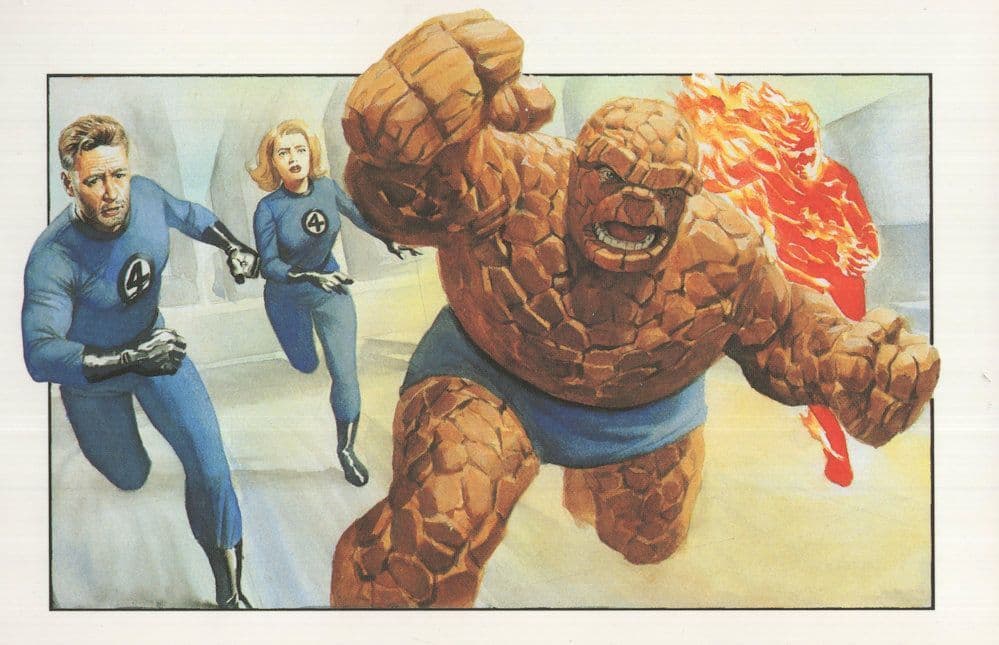 Silver Surfer Galactus The Fantastic Four Battle Marvel Comic Postcard