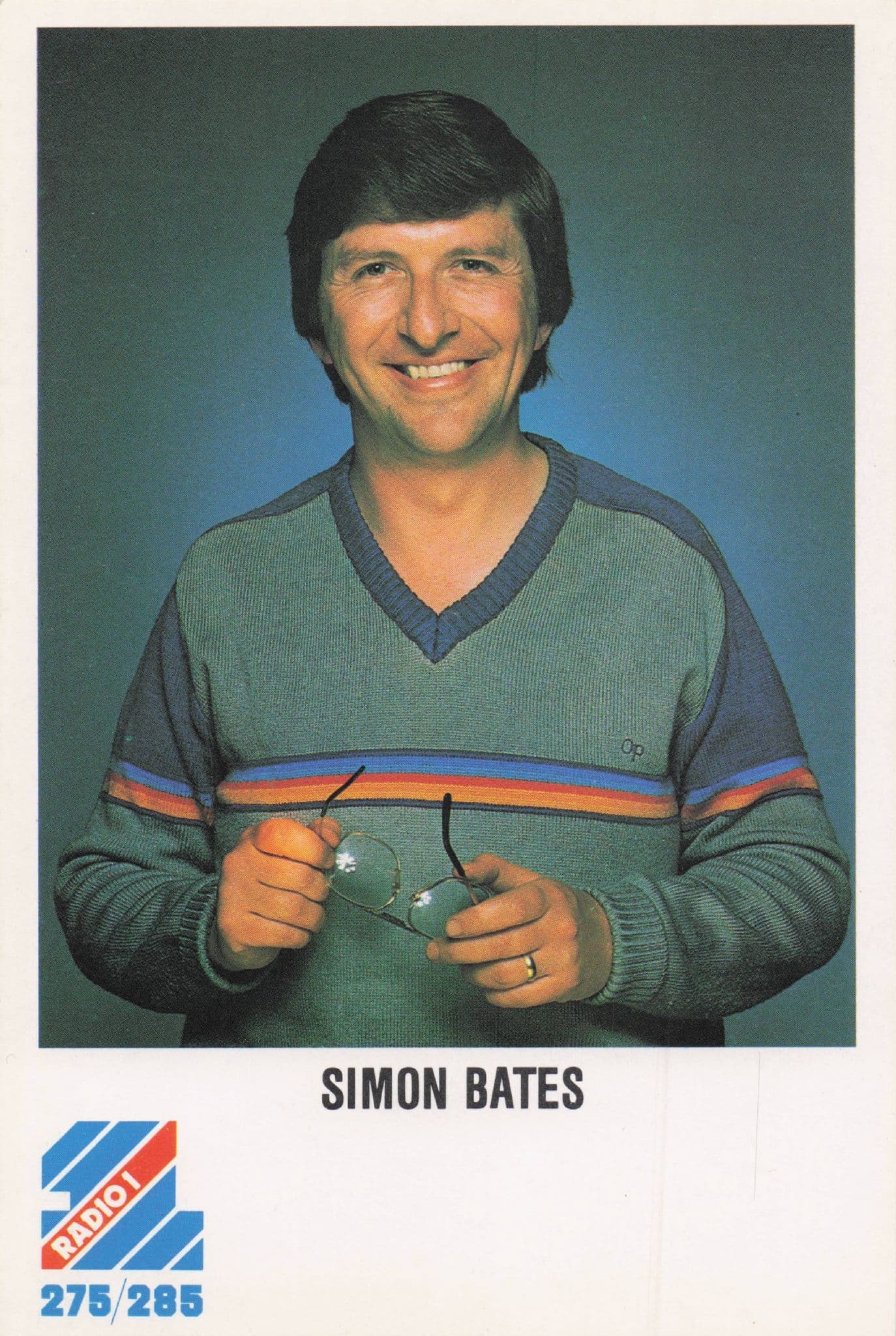 Simon Bates Radio 1 Music BBC Vintage Cast Card Photo