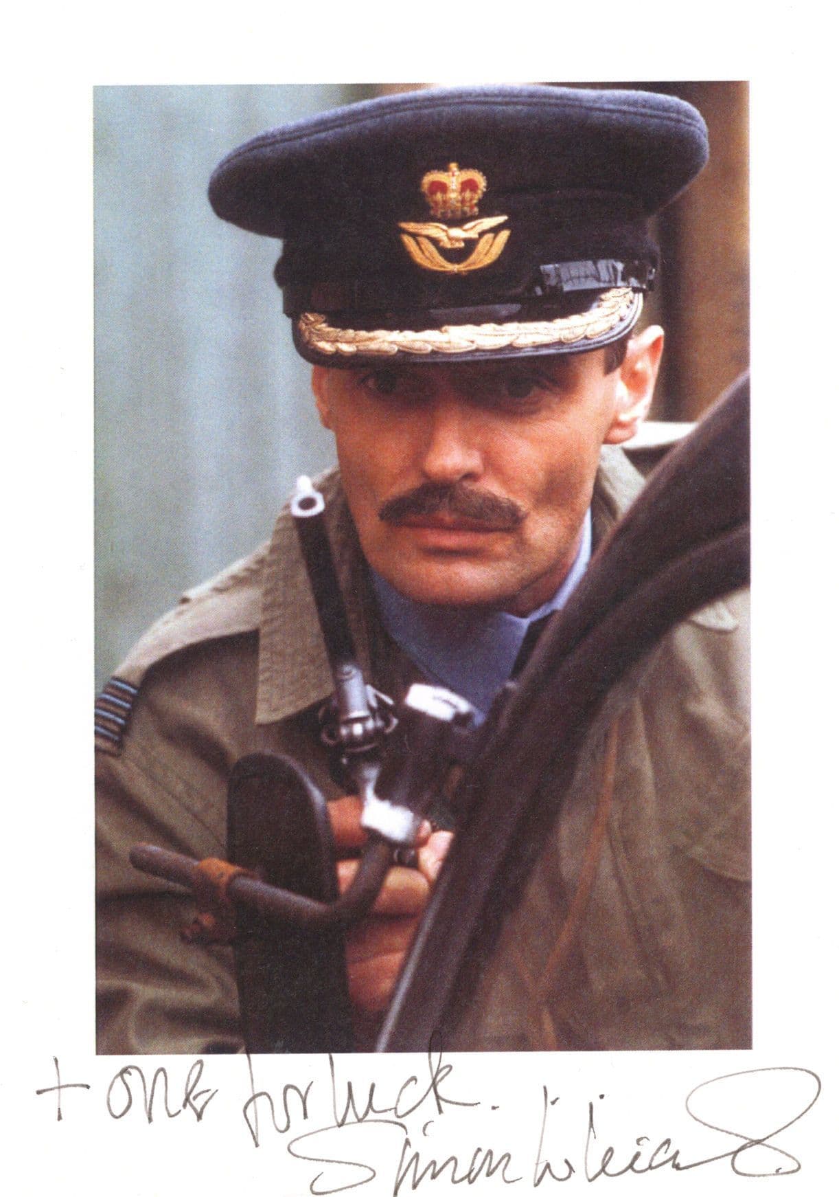 Simon Williams Jabberwocky Dr Who Heartbeat Hand Signed Photo & 1 For Luck