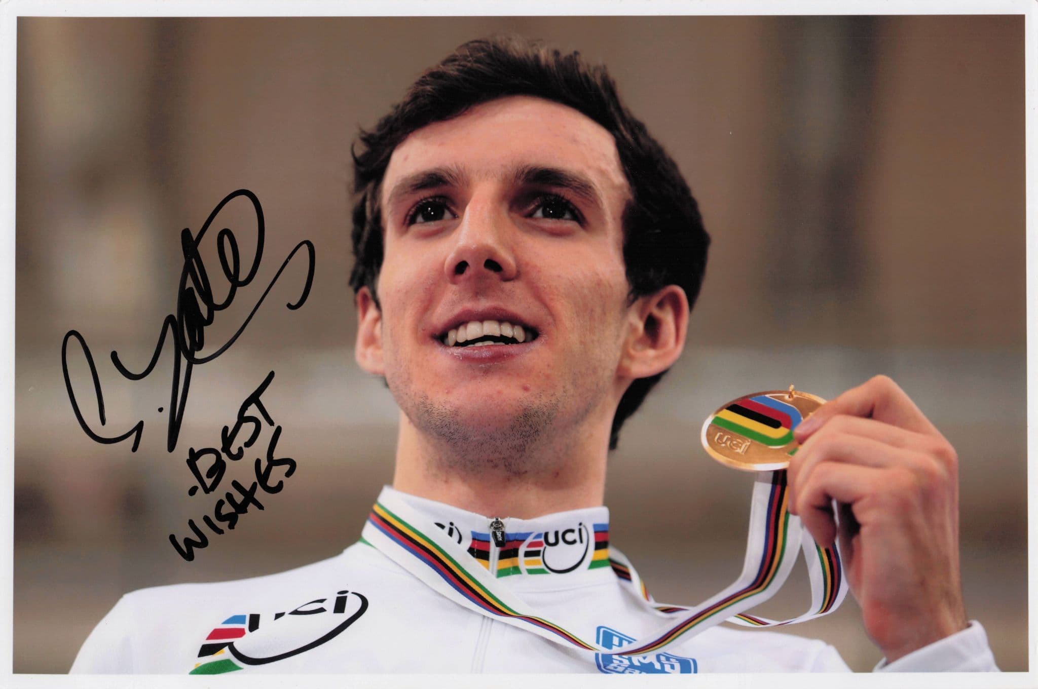 Simon Yates British Cycling 2013 Gold Medal 12x8 Hand Signed Photo