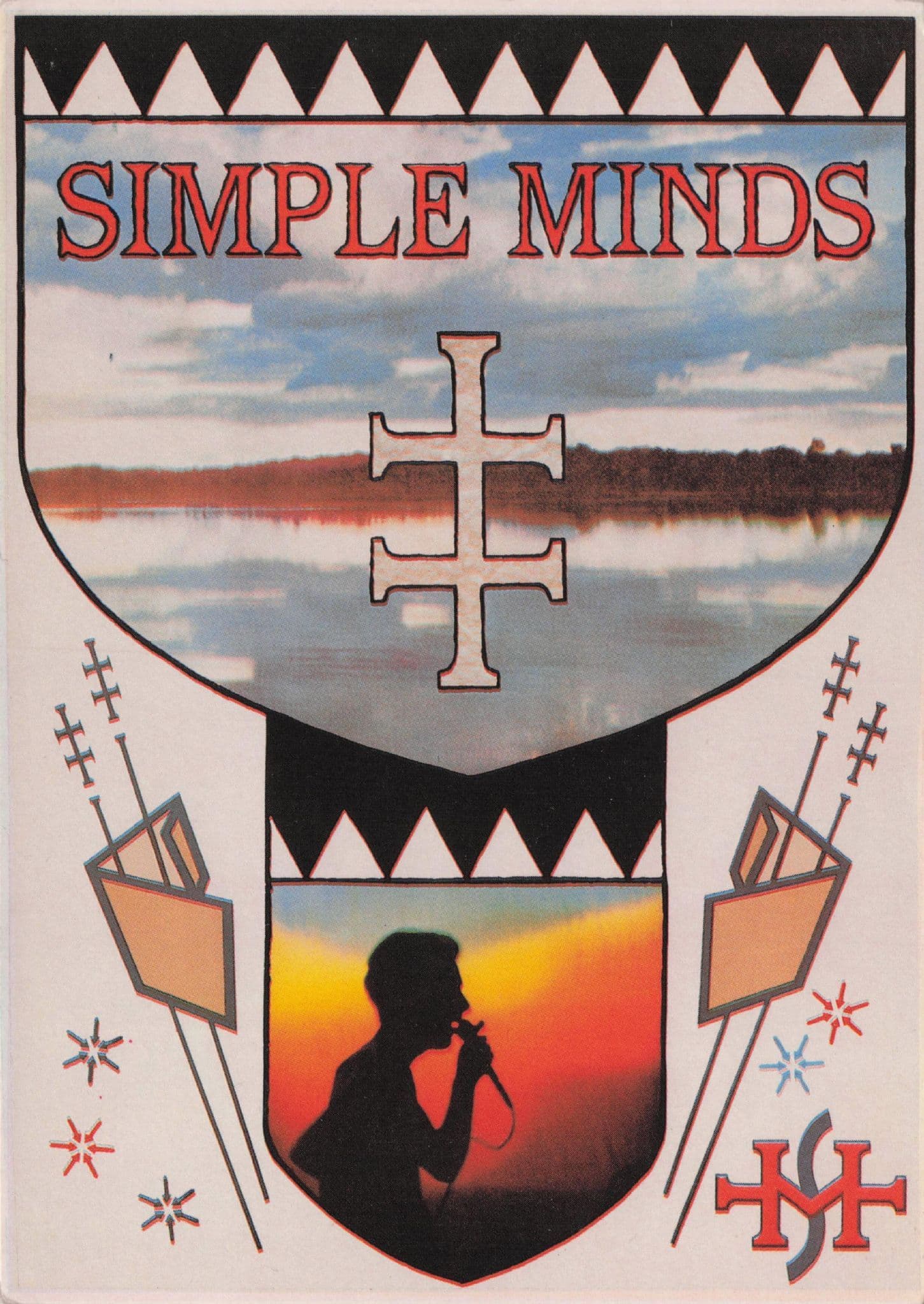 Simple Minds Pop Group Photo Postcard