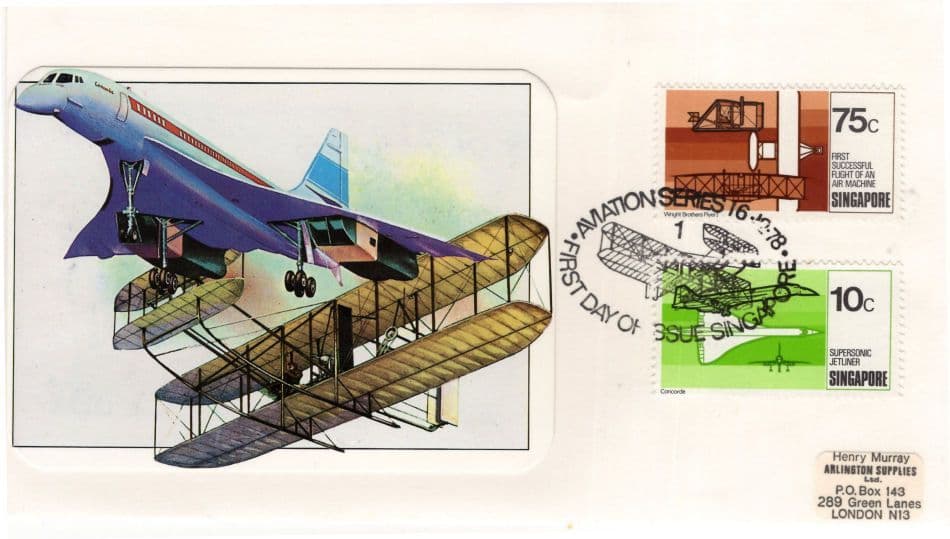 Singapore Aviation Series Aircraft Glider Plane 1978 First Day Cover