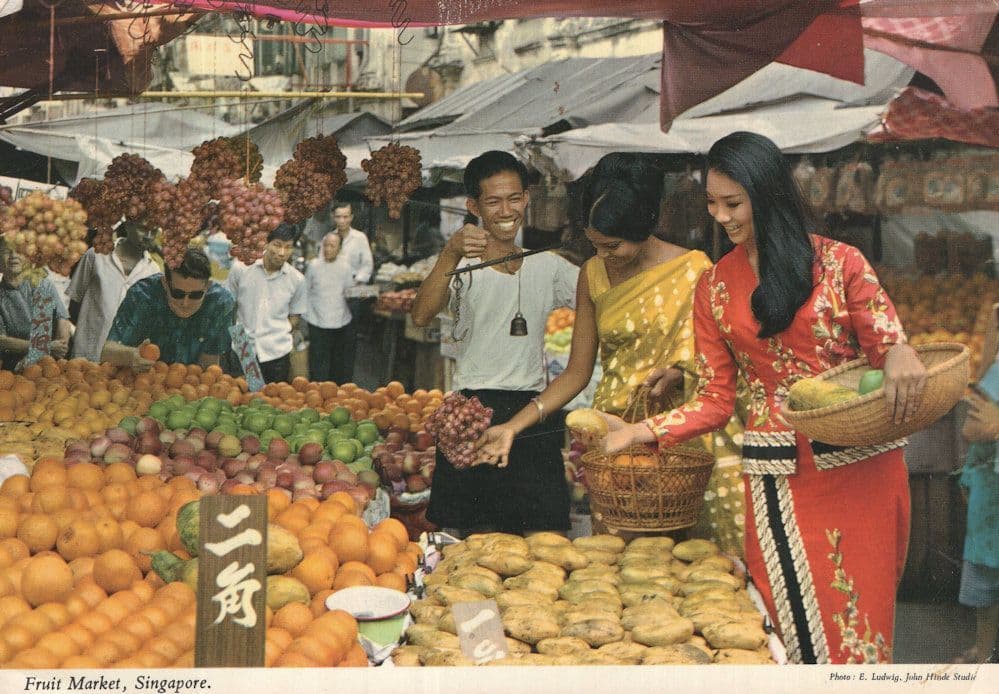 Singapore Fruit Market Postcard