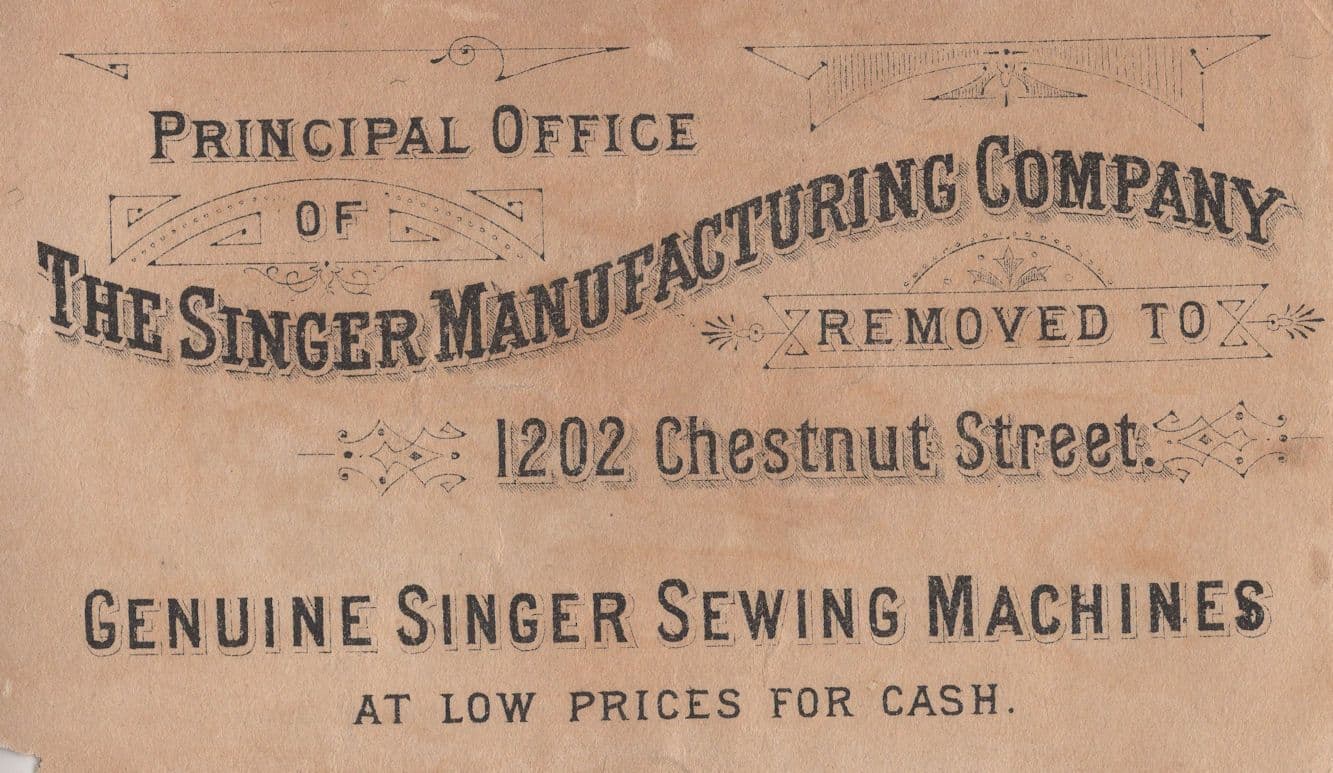 Singer Sewing Machines Antique Head Office Advertising Ephemera