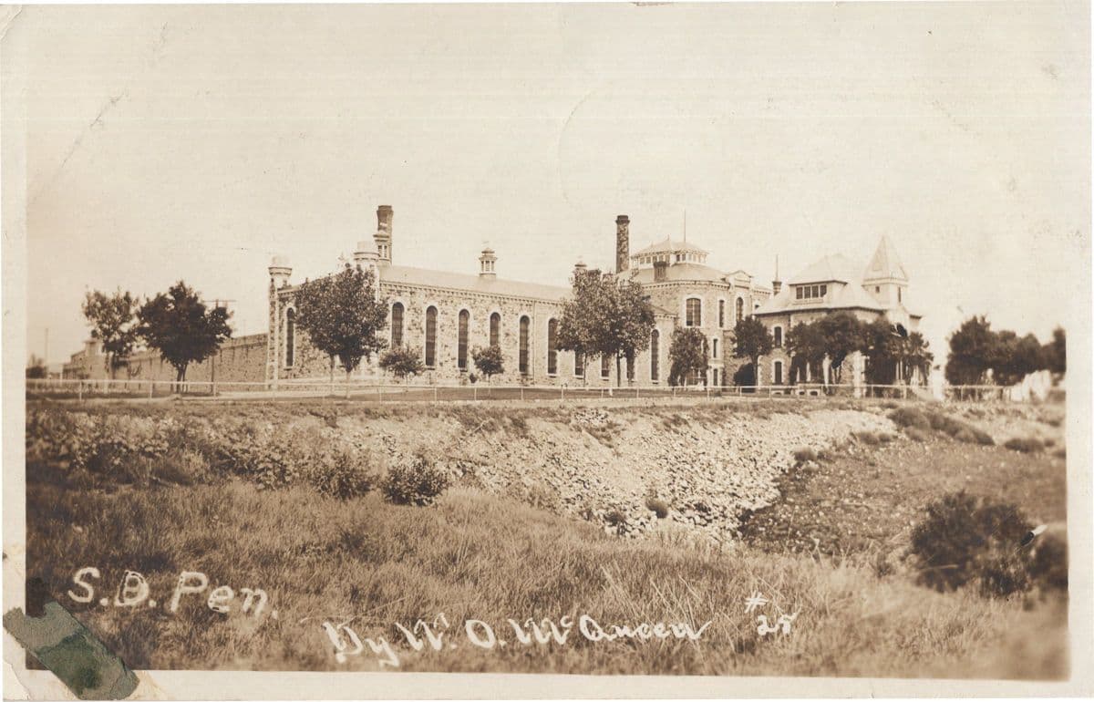 Sioux Falls SD South Dakota Penitentiary Prison USA Real Photo Postcard