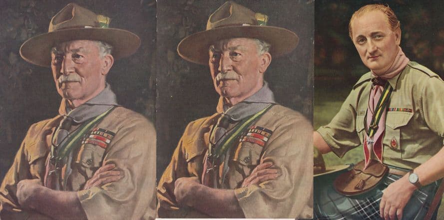 Sir Charles Maclean Chief Scout Bade Powell Boy Scouts 2x Postcard s