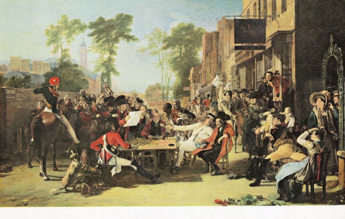 Sir David Wilkie Chelsea Pensioners Reading The Waterloo Despatch Postcard