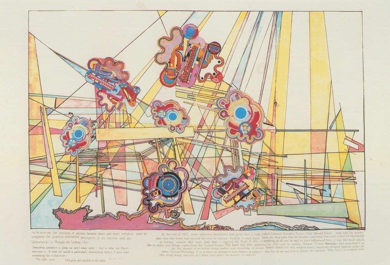Sir Eduardo Paolozzi Image 1 & 2 From The Turning Suite Painting Postcard