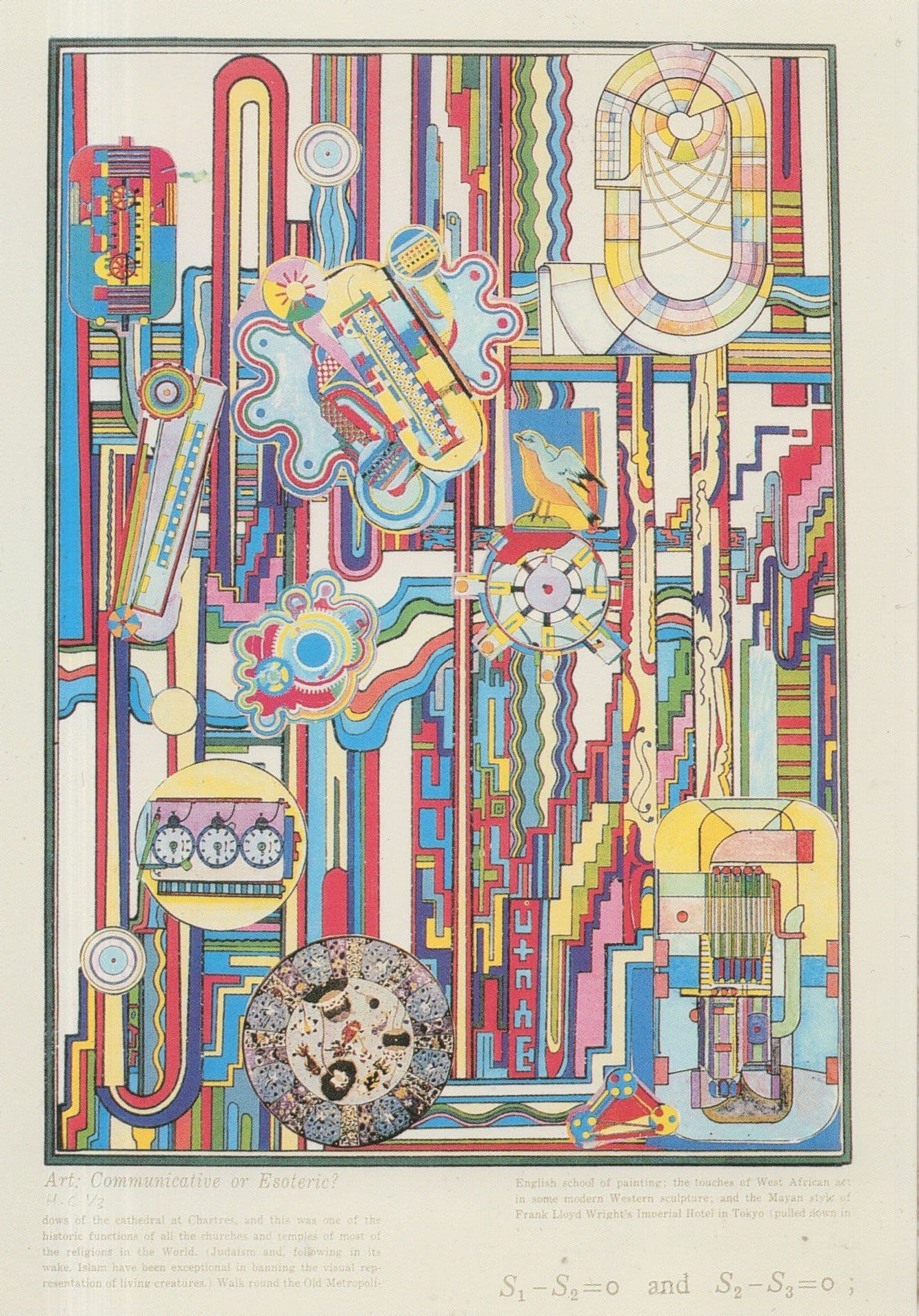 Sir Eduardo Paolozzi Image 7 From The Turning Suite Painting Postcard