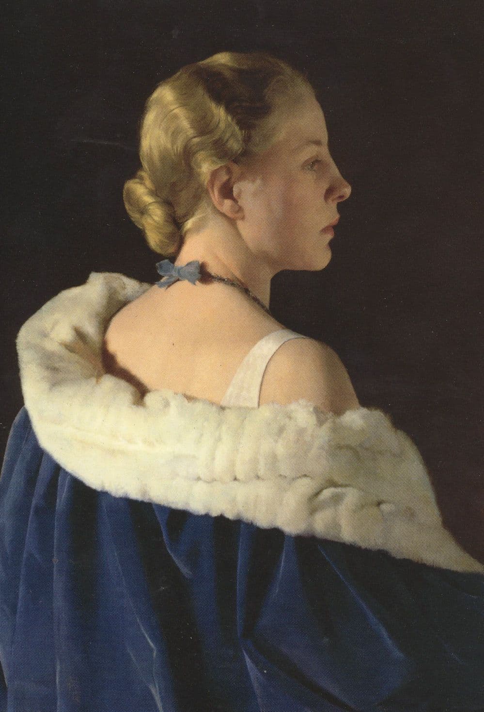 Sir Gerald Kelly Jane 1930 Royal Academy Gallery Painting Postcard