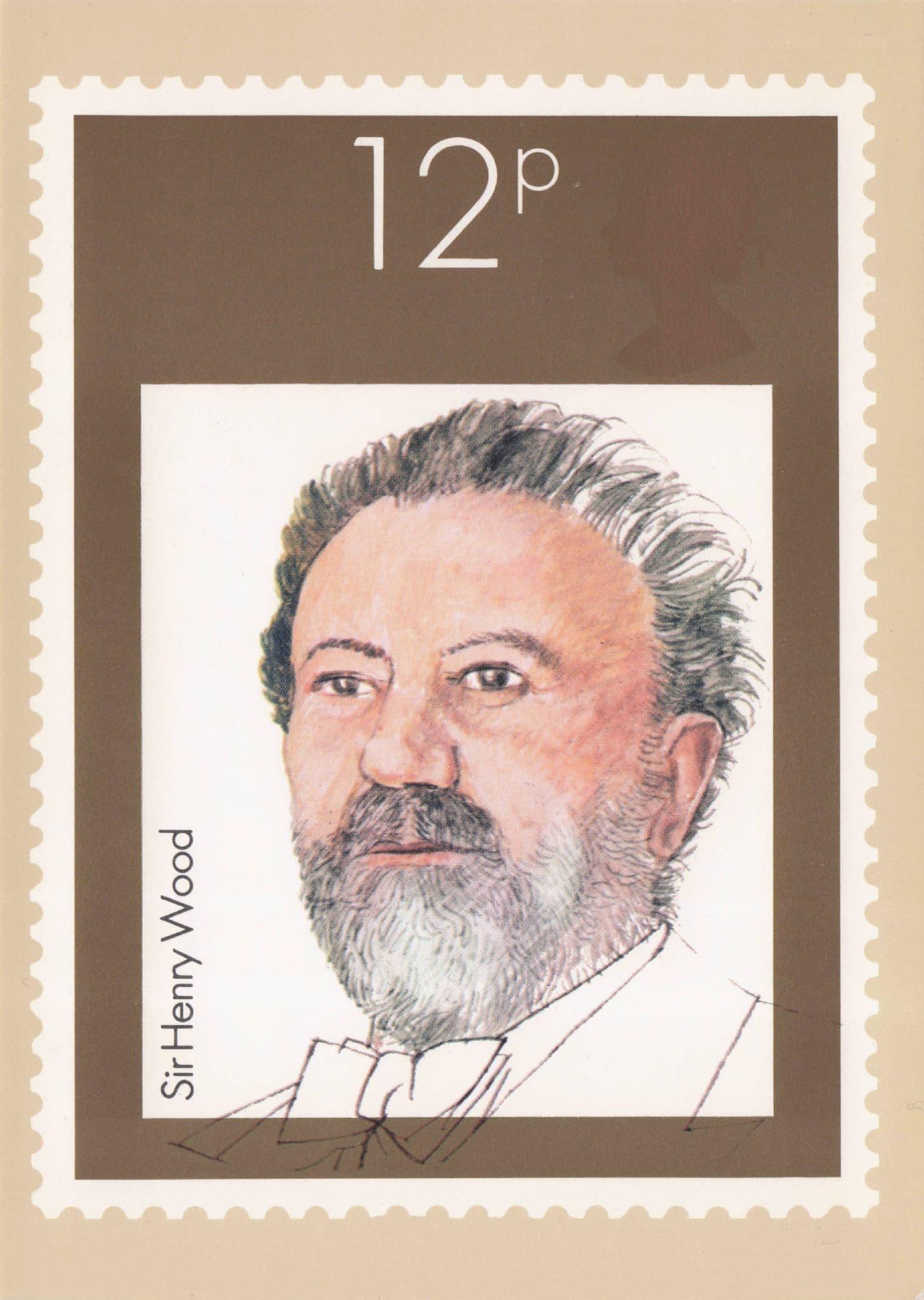 Sir Henry Wood Classical Music Conductor Ltd Edn Stamp Postcard