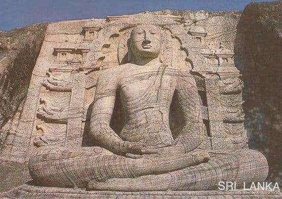 Sir Lanka Lankan Buddhist Image Carved Old Rock Sculpture Polonnaruwa Postcard