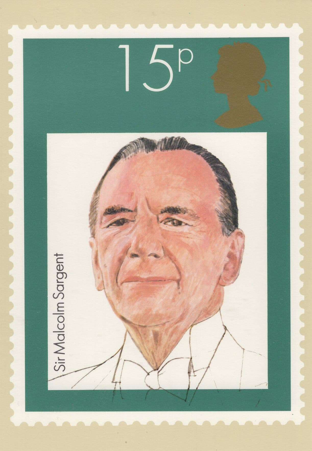 Sir Malcolm Sargent Royal Mail Classical Music Conductor Postcard