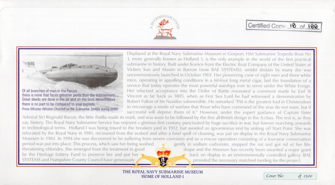 SIX Admirals Tim McClement Falklands War Submarine LTD TO 100 Hand Signed FDC