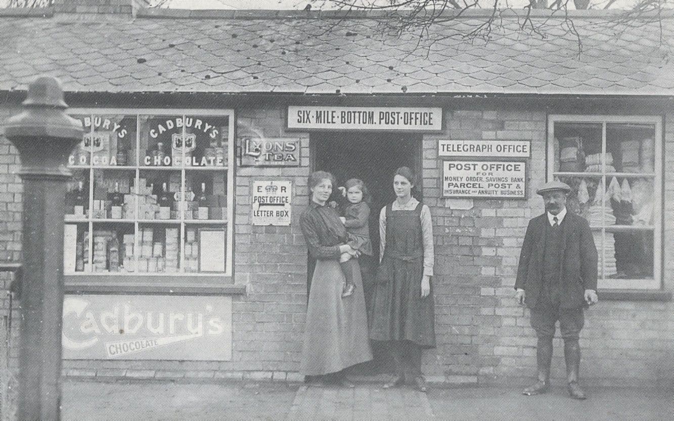 Six Mile Bottom Post Office & Telegraph Office Cambridge Postcard