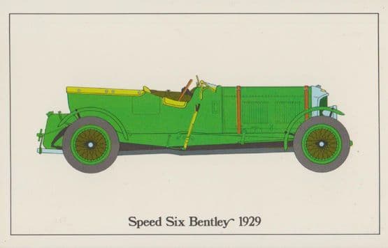 Six Speed Bentley 1929 Le Mans Race Classic Car Postcard