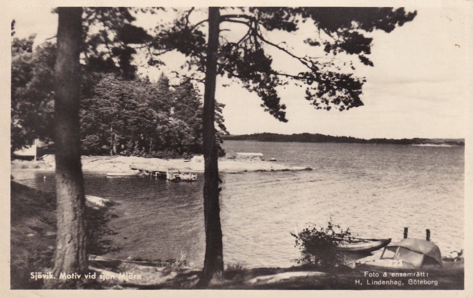 SjÔøΩvik Sjovik Water Lake Motiv Vid Sjon Mjorn Sweden Real Photo Postcard