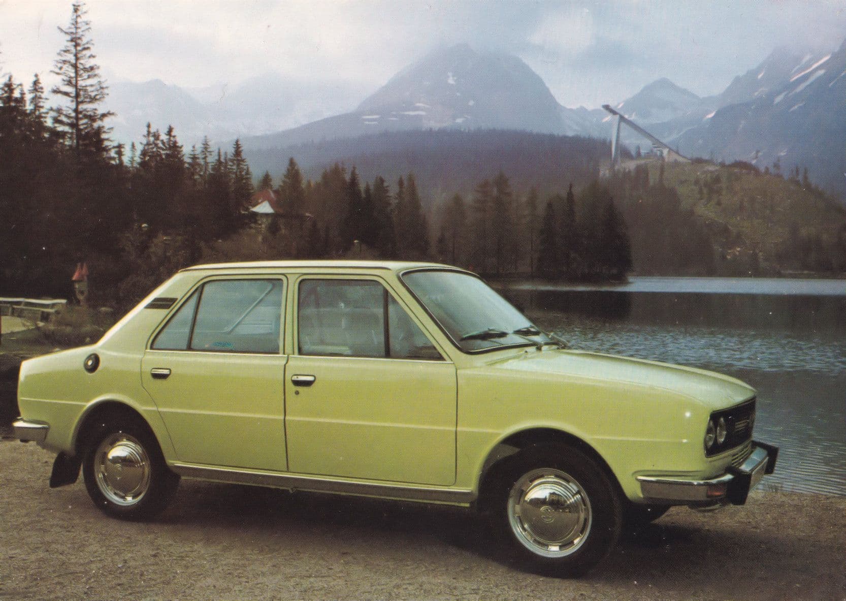 Skoda Classic Car Motokov Praha Czechoslovakia Rare Postcard