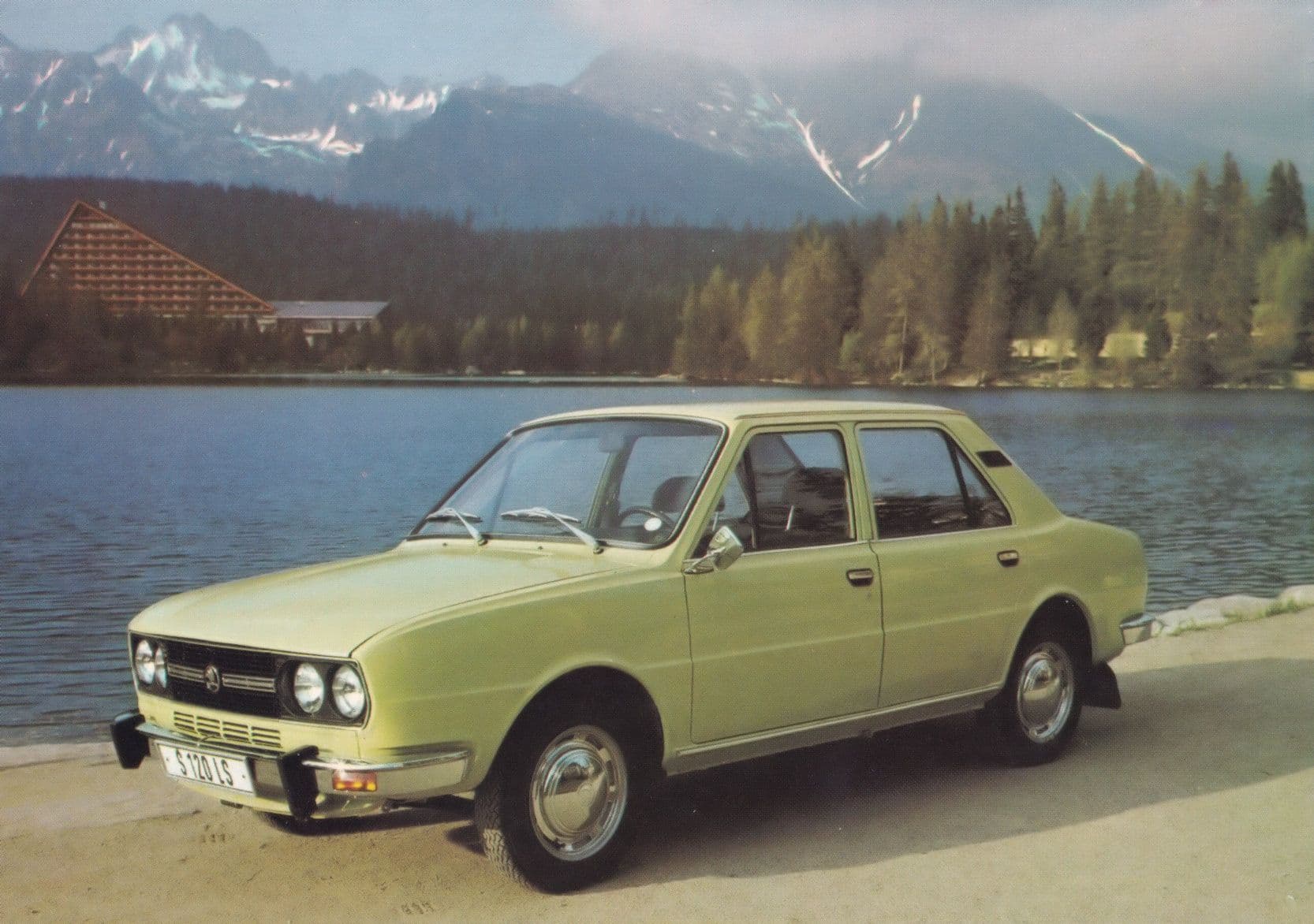 Skoda Classic Car Motokov Praha Vintage Czechoslovakia Postcard