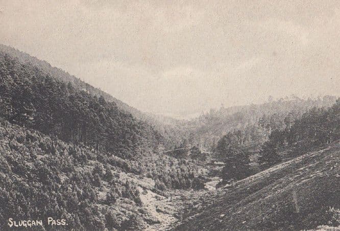 Sluggan Pass Aviemore Antique Scottish Postcard