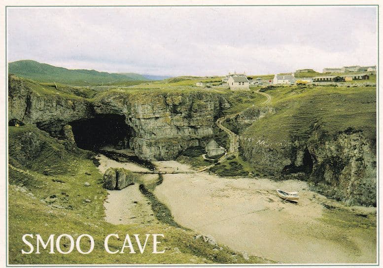 Smoo Cave Sutherland Scottish Postcard