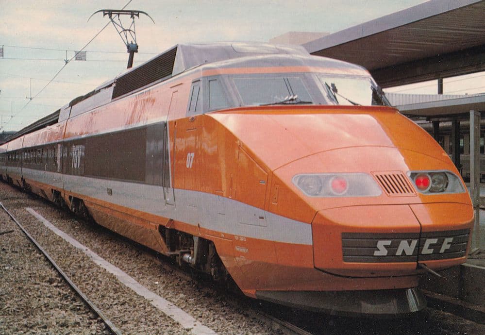 SNCF French Train A Grande Vitesse 1981 Railway Postcard