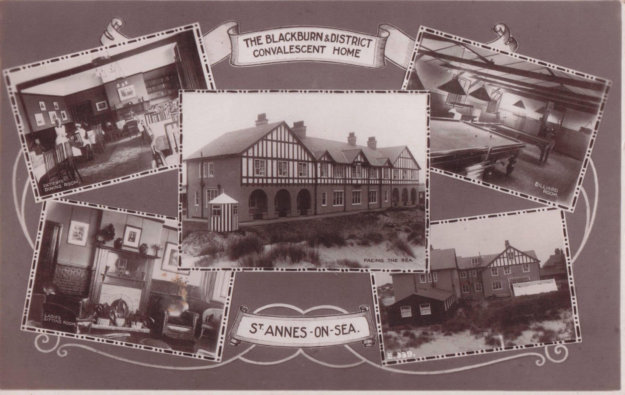 Snooker Blackburn Convalescent Home St Annes On Sea Lancs Postcard