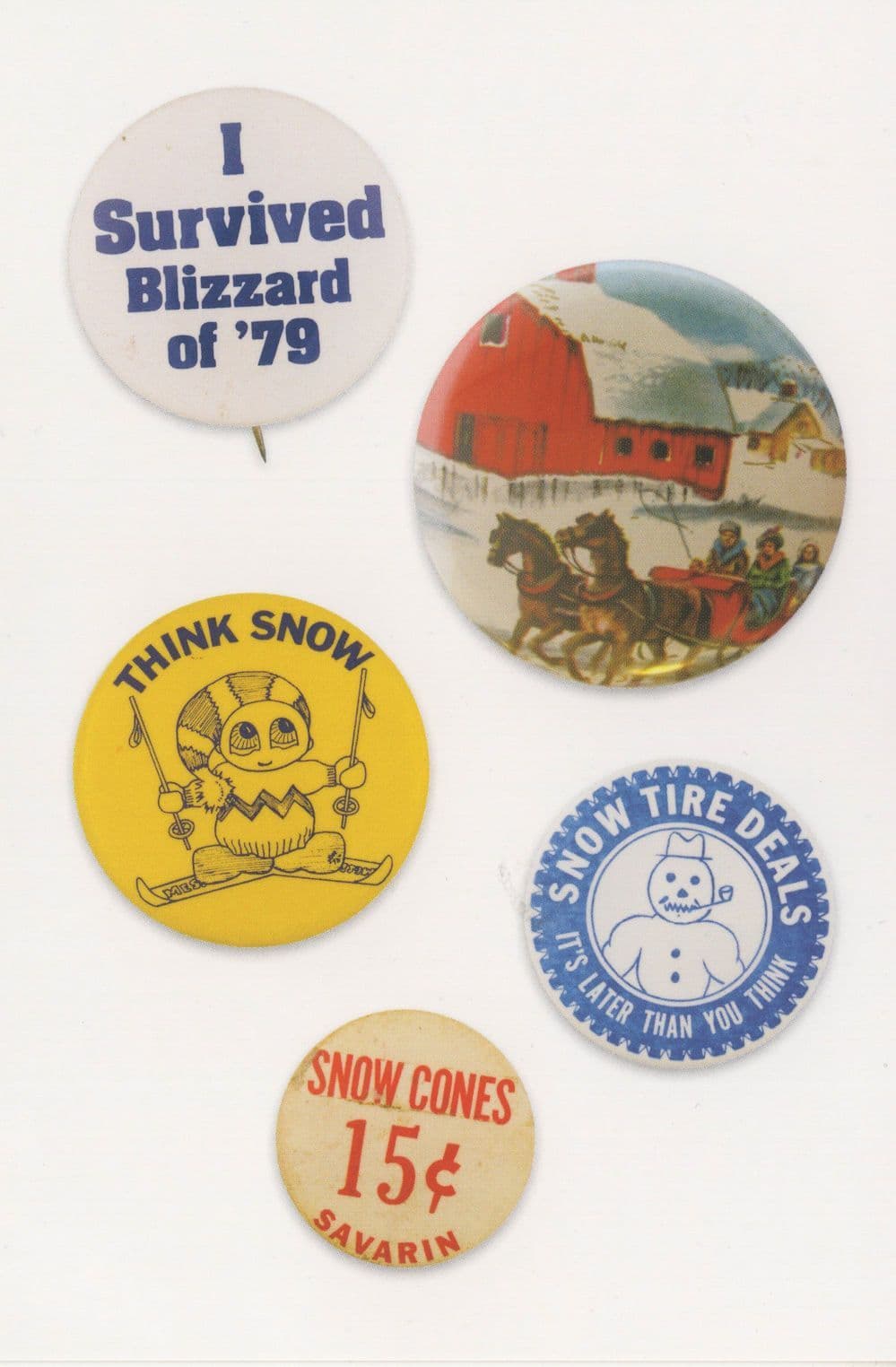Snow Blizzard Snowman Smoking A Pipe USA Badge Button Postcard