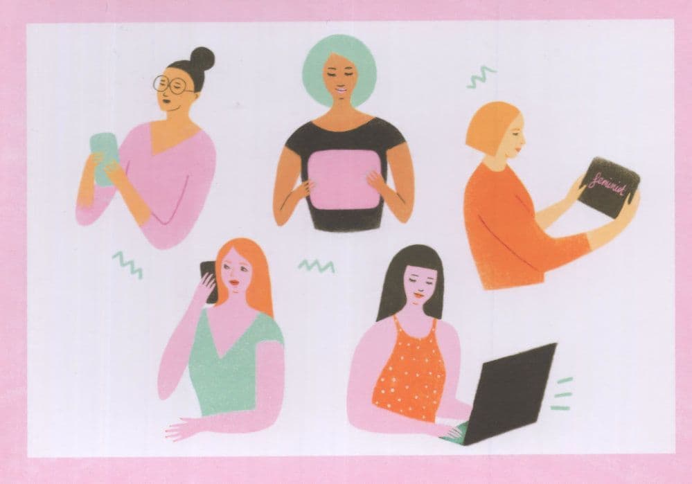 Social Media Feminism Womens Rights Internet Movement Campaign Postcard