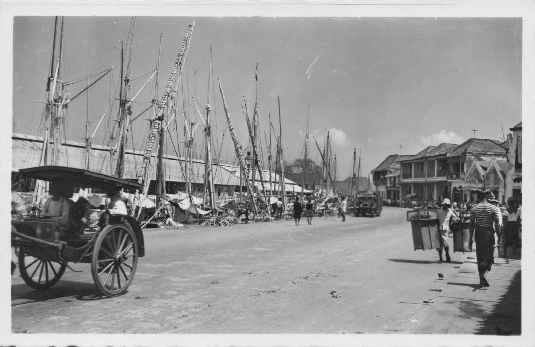 Soerabaia Kali Mas Madurese Proas Indonesia Old Postcard
