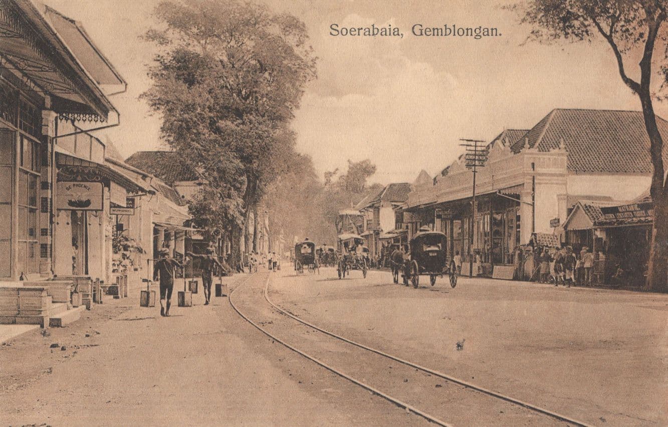 Soerabaja Gemblogan Indonesia Antique Rare Postcard