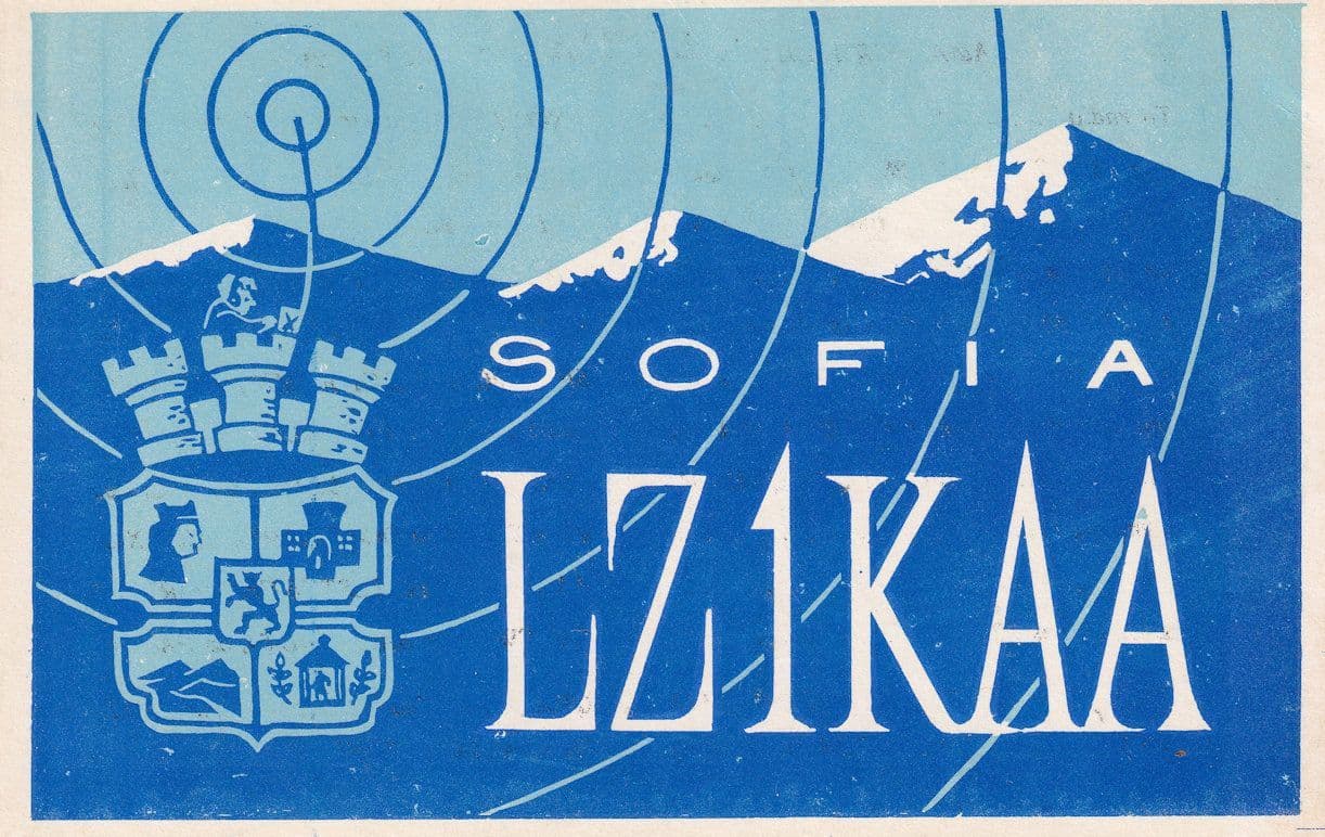 Sofia Bulgaria 1970s QSL LZIKAA Radio Station Vintage Rare Card