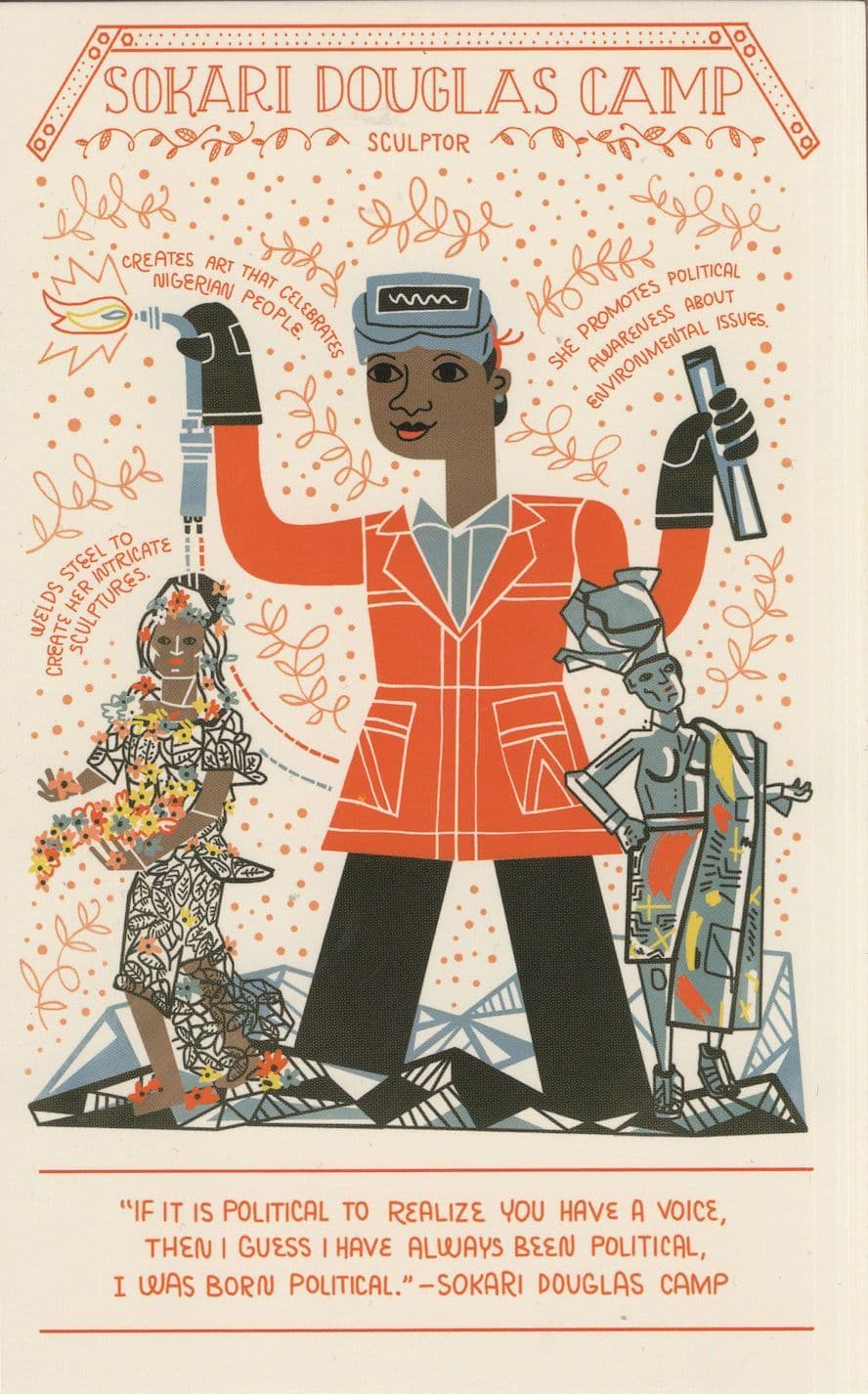 Sokari Douglas Camp London Political Henry Moore Artist Postcard