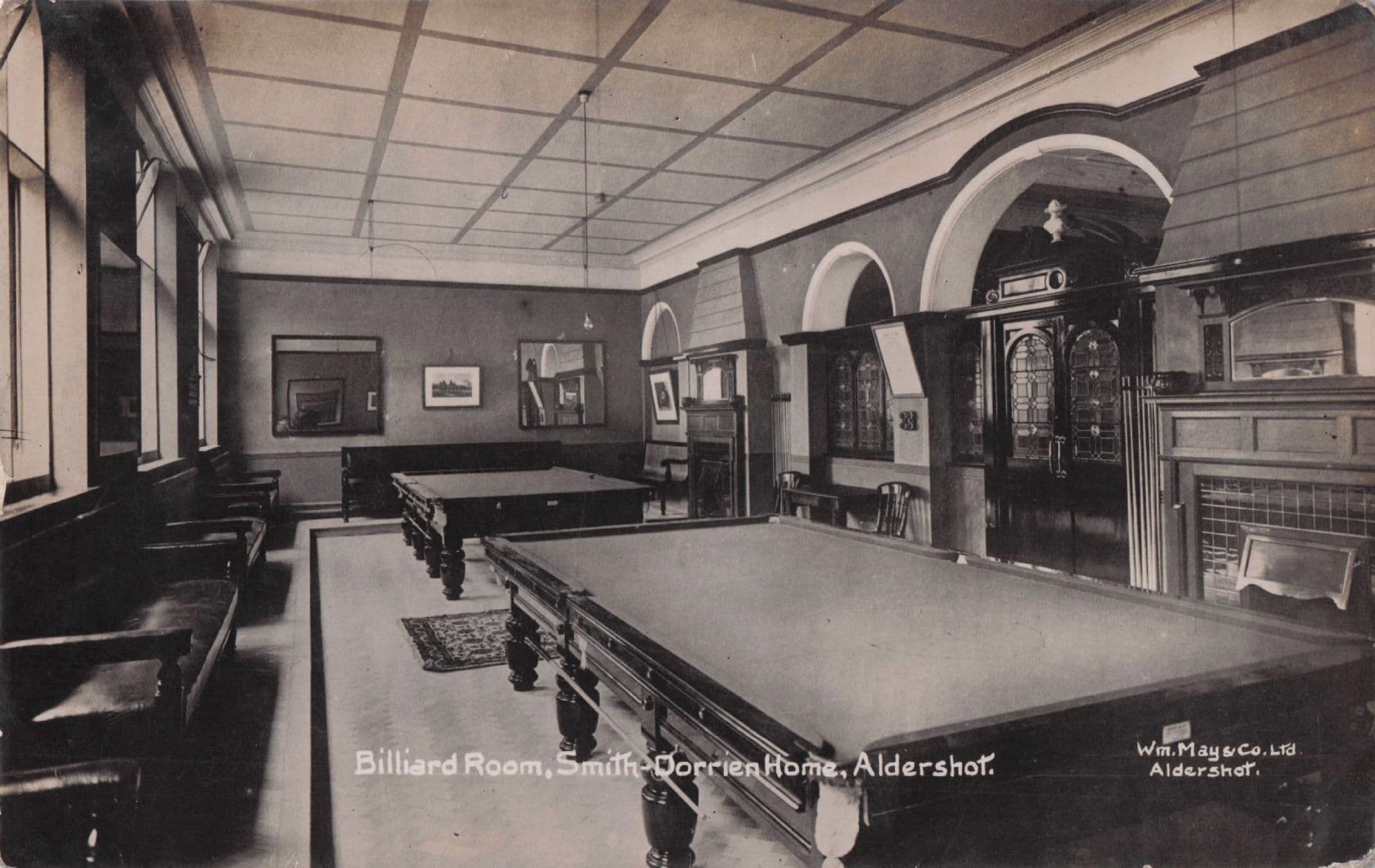 Soldiers Billiard Room Smith Dorrien Home Aldershot Hampshire Postcard
