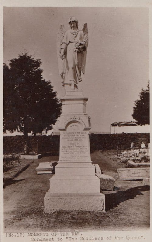 Soldiers Of The Queen Cape Town South African Military Monument War RPC Postcard