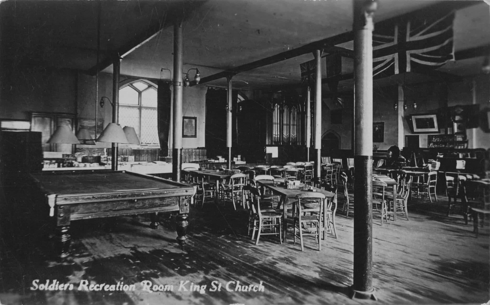 Soldiers Recreation Room King Street Church WW1 West Mids Postcard