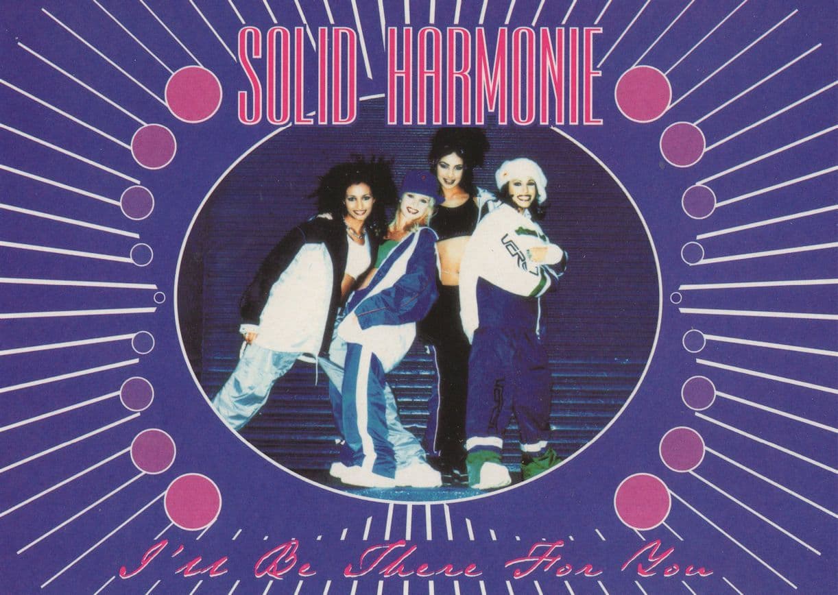 Solid Harmonie Girl Pop Group Band Postcard