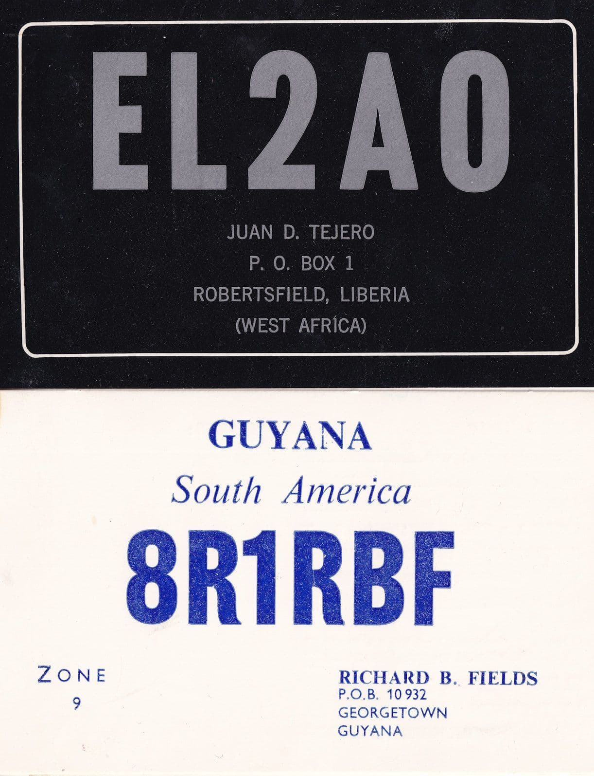 Somalia Guyana Kenya African Wildlife 4x QSL Radio Card s