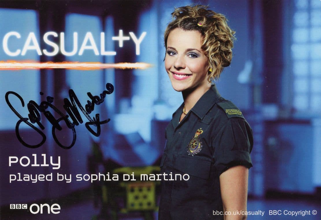 Sophia Di Martino as Polly in Casualty Rare Hand Signed Cast Card Photo