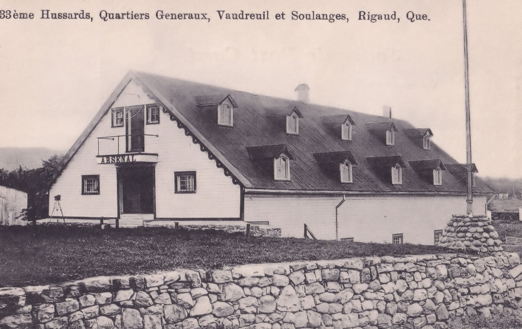 Soulanges Rigaud Quebec Canadian Military Hussards Quartier Generaux Postcard