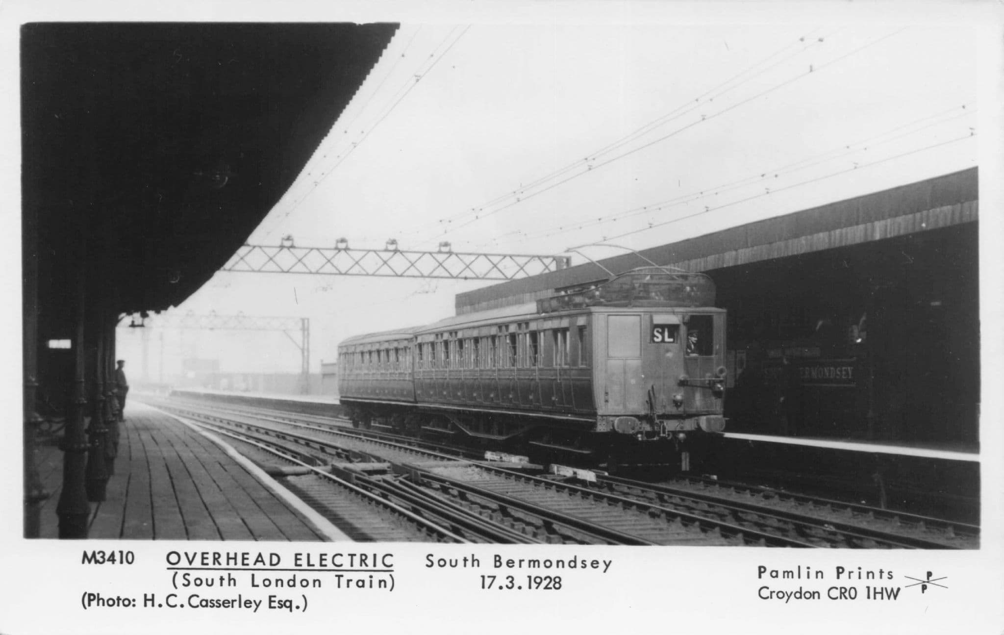 South Bermondsey Old London 1928 Train Photo Pamlin Prints Postcard
