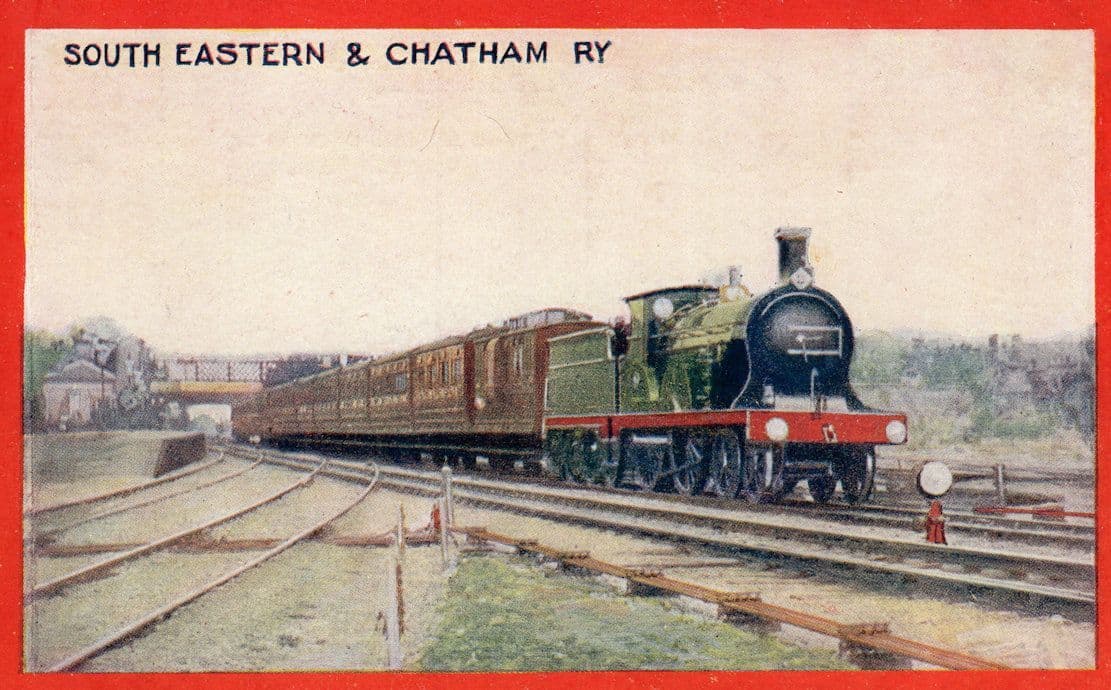 South Eastern & Chatham Railway Class 4-4-0 Train Wrench Series Postcard