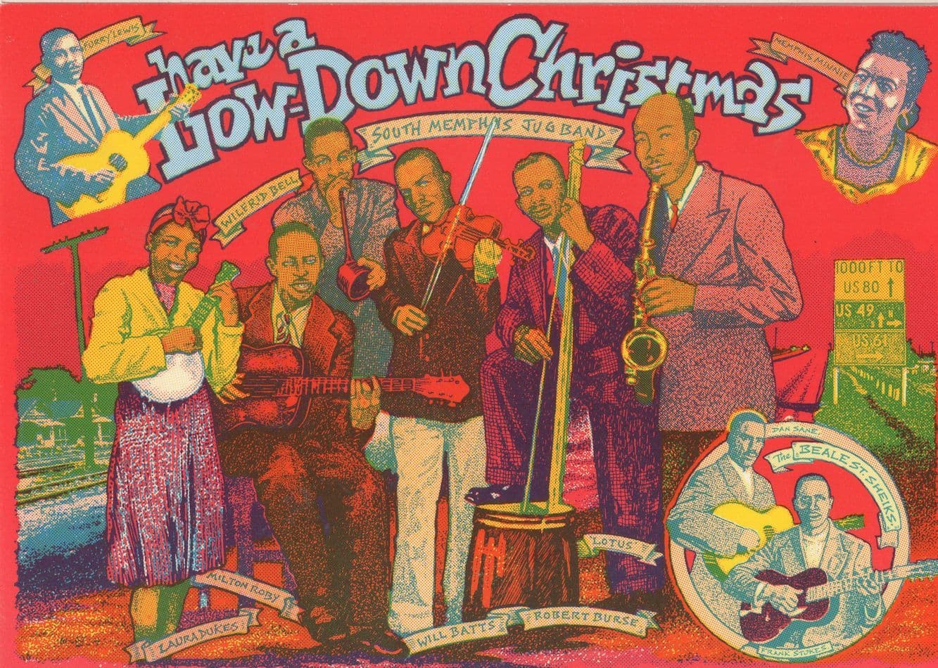 South Memphis Jug Blues Jazz Band Rare American Postcard