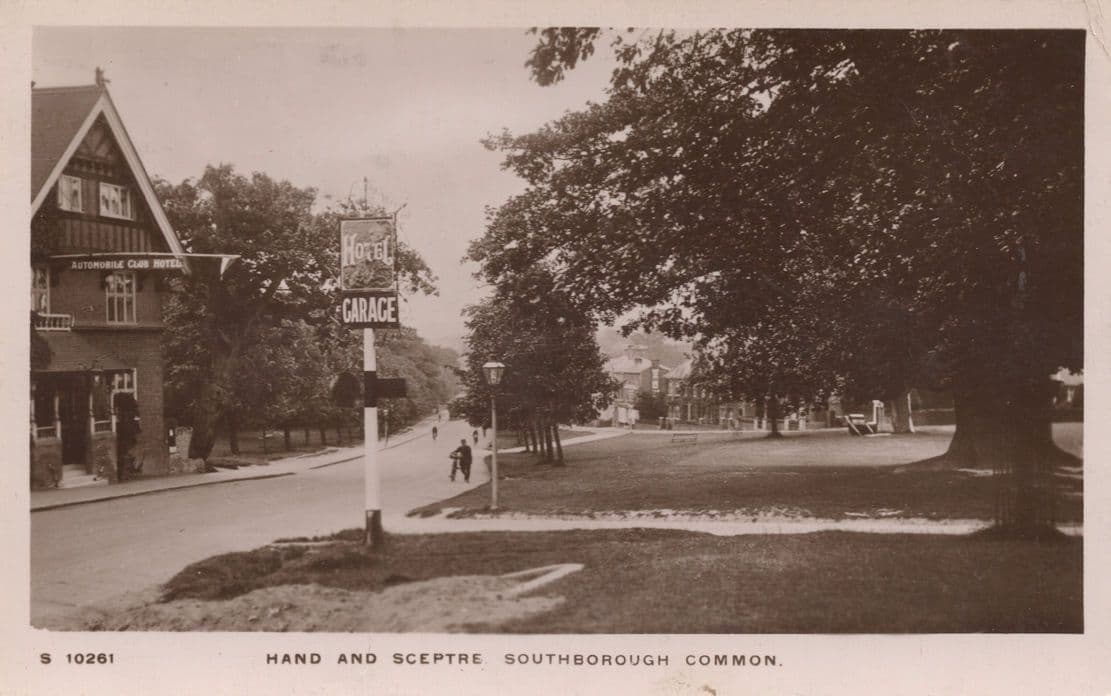 Southborough Common Kent Garage Hotel Real Photo WW1 Postcard