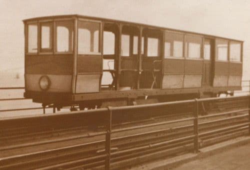 Southend On Sea Toastrack Winter Car Carriage Train in 1922 Postcard