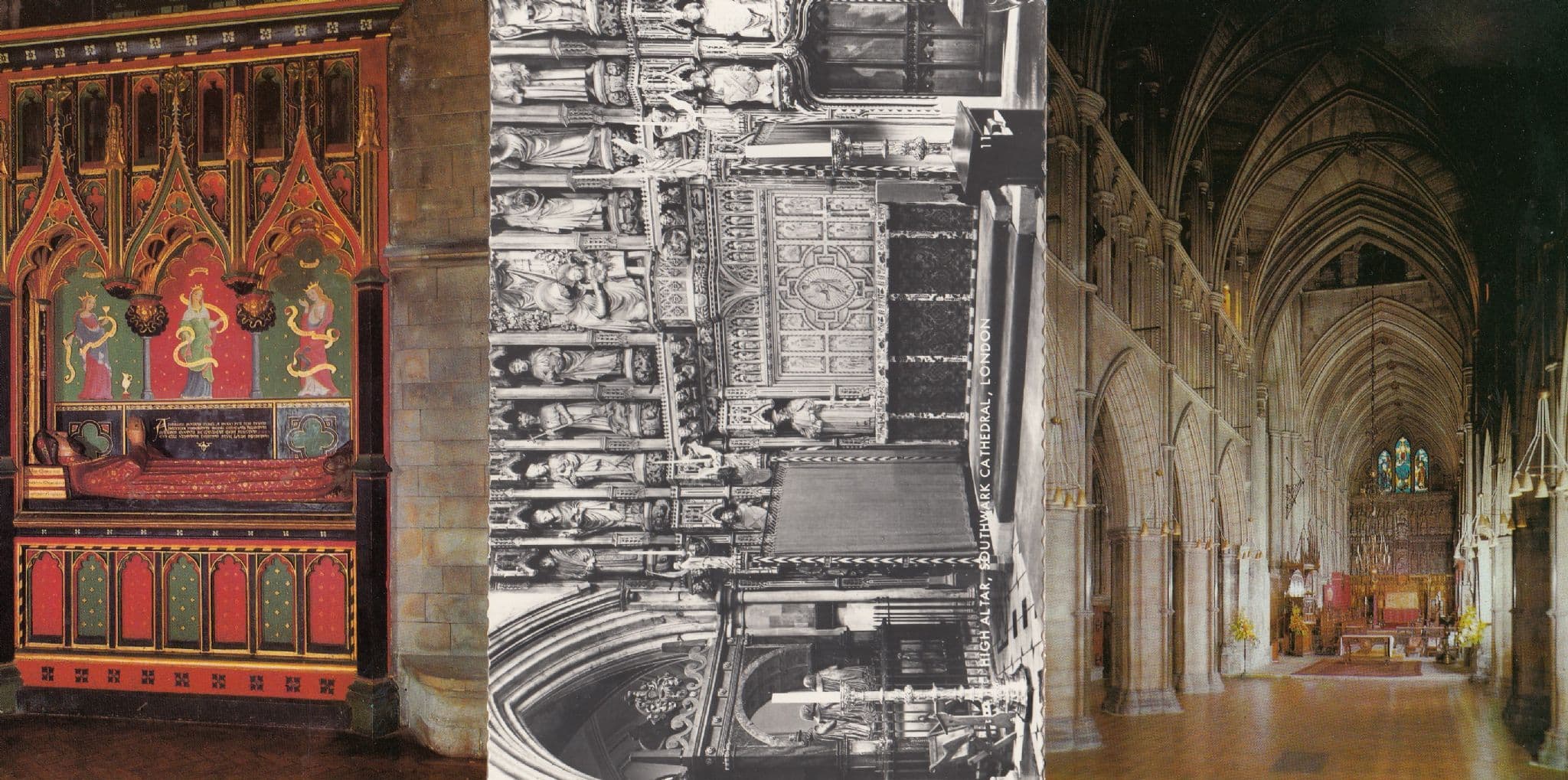 Southwark Cathedral High Altar John Gower Tomb 3x Postcard s