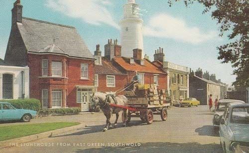 Southwold Lighthouse From East Green 1970s Postcard