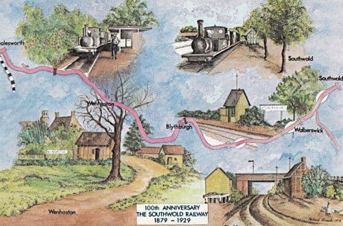 Southwold Railway Centenary Wenhaston Halesworth Postcard