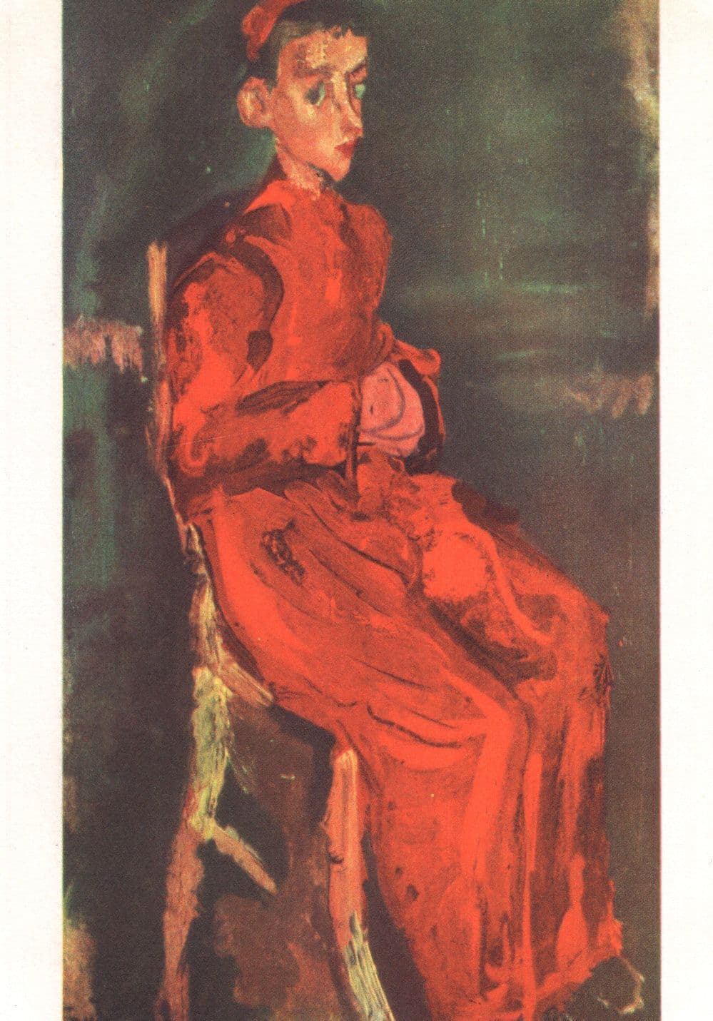 Soutine Sitting Choir Boy Enfant De Choeur Assis Painting Postcard